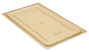 CAMBRO GN 1/1 High Temp Flat Cover for Food Pans - Amber. Sold in case packs of 6.