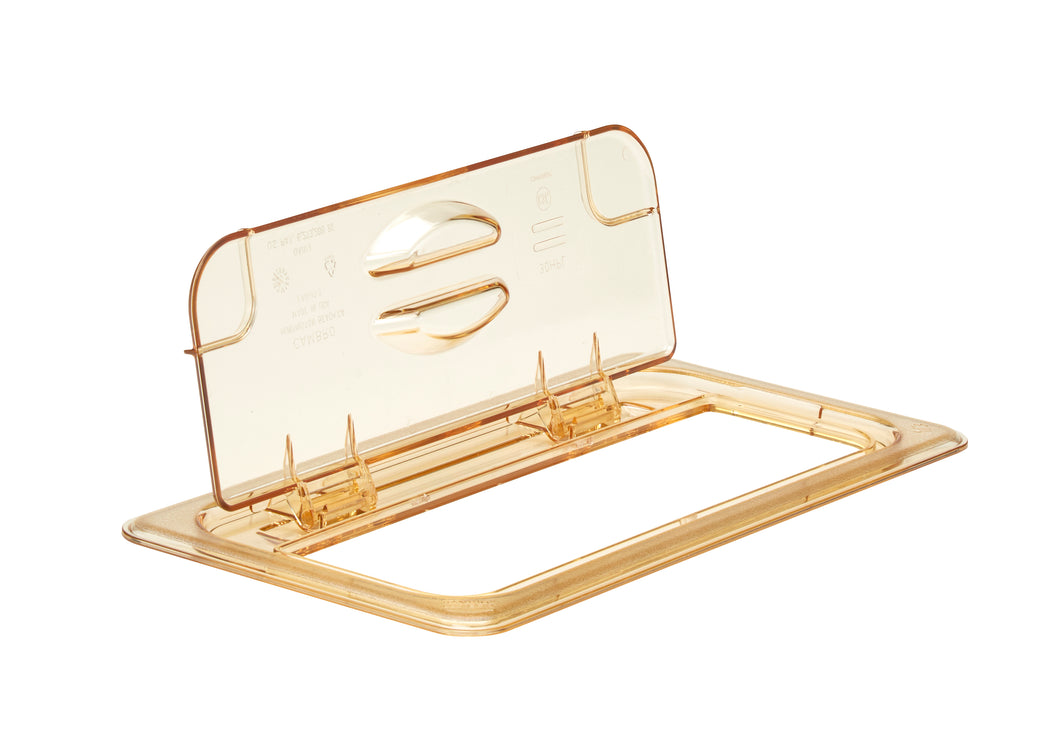 CAMBRO GN 1/3 High Temp Flip Lid -Amber. Sold in case packs of 6.