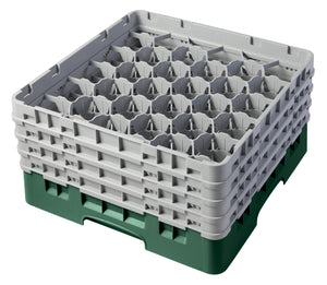 CAMBRO 30 Compartment Rack - 4 Risers - Green Base. Minimum order quantity of 2.