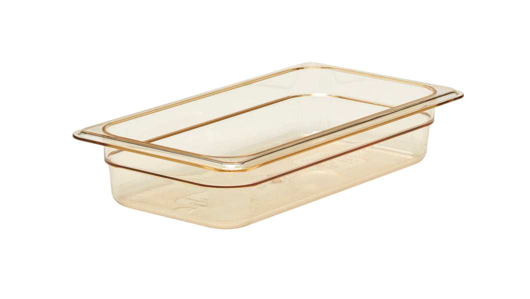 CAMBRO GN 1.3 65mm High Temp 2.4L - Amber  - Rated -40C -190C. Sold in case packs of 6.