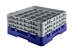 CAMBRO 36 Compartment Glass Rack 2 Ext - Navy Blue Base. Minimum order quantity of 2.