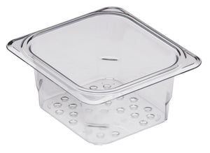 CAMBRO GN 1/6 Colander-Clear. Sold in case packs of 6.