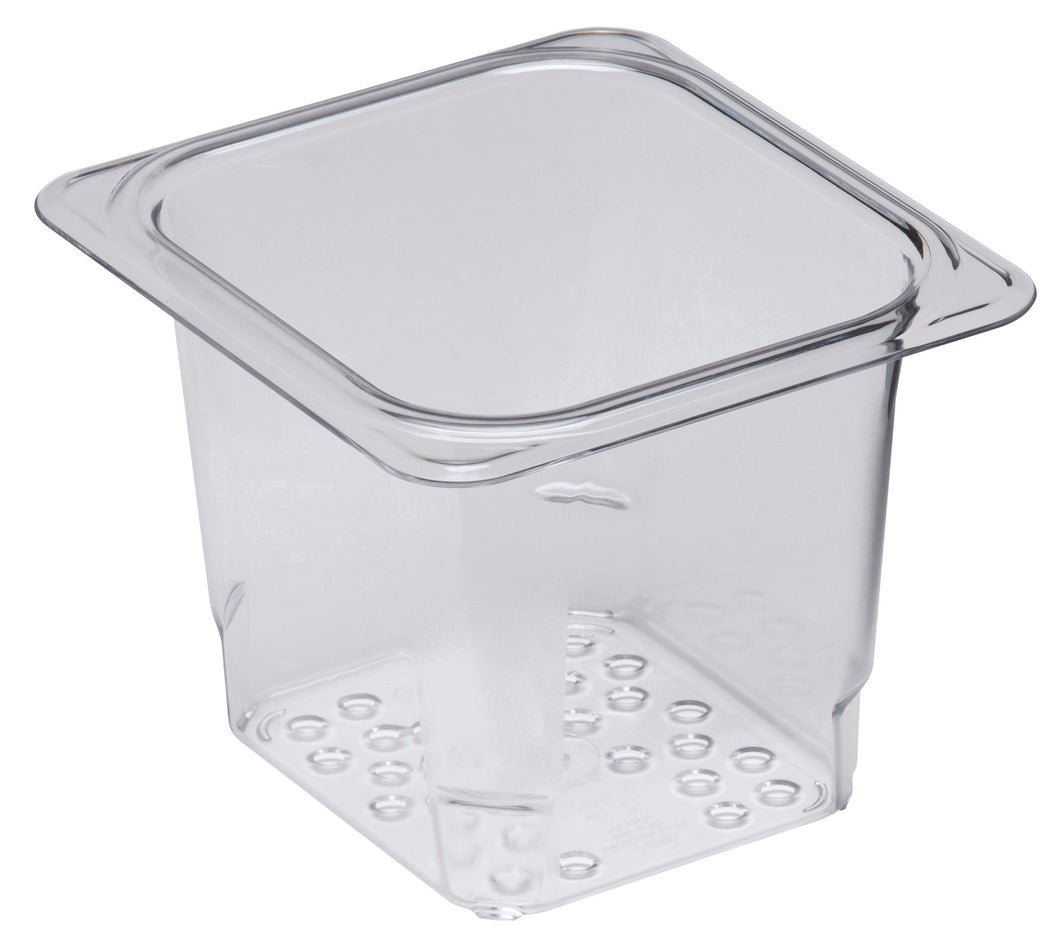 CAMBRO GN 1/6 127mm Colander - Clear. Sold in case packs of 6.