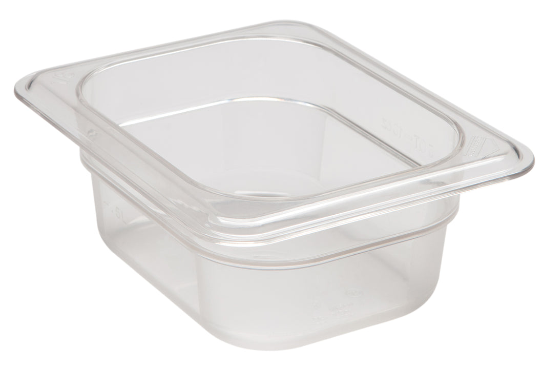 CAMBRO Camwear Food Pan GN 1.8 65mm Polycarb .7L - Clear. Sold in case packs of 6.