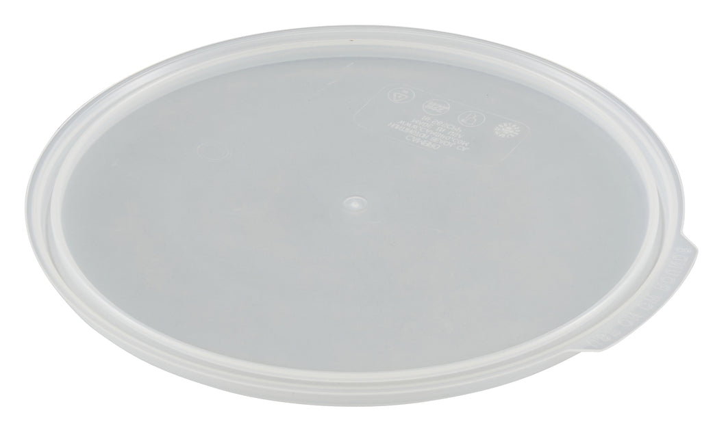CAMBRO Food Storage Round Cover 5.7L & 7.6L Translucent. Sold in case packs of 12.
